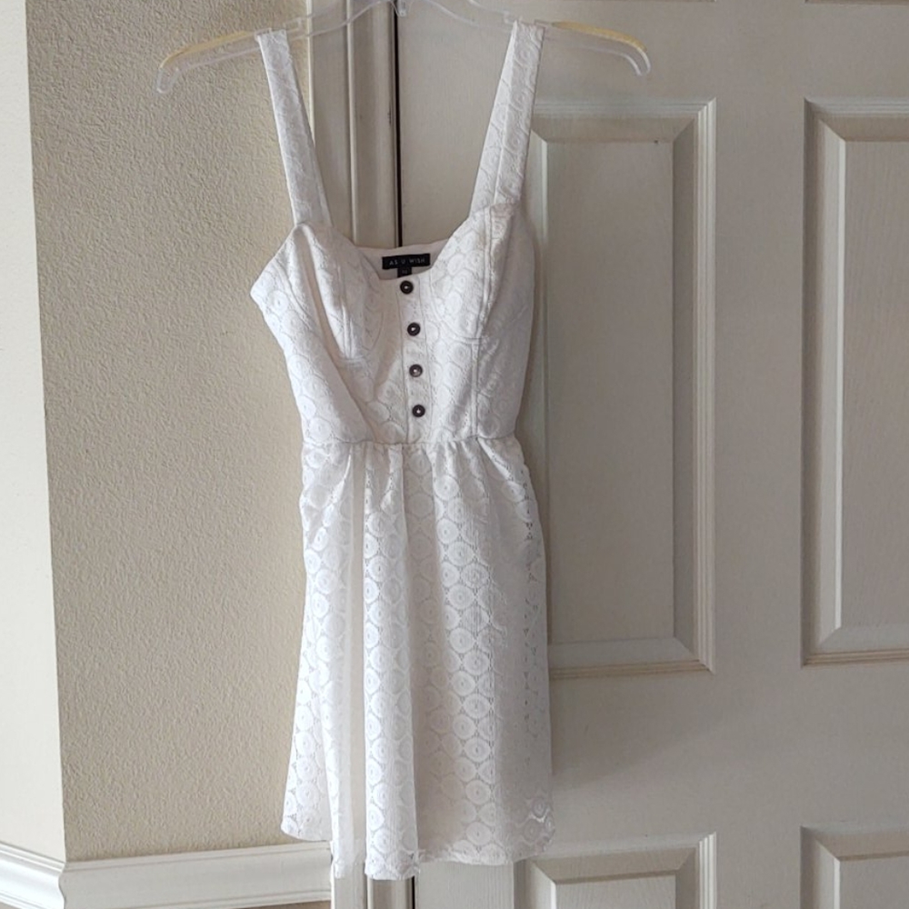 AS I WISH size XS white lace dress